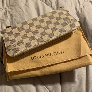 Auth Louis Vuitton Damier Azur Insolite Wallet